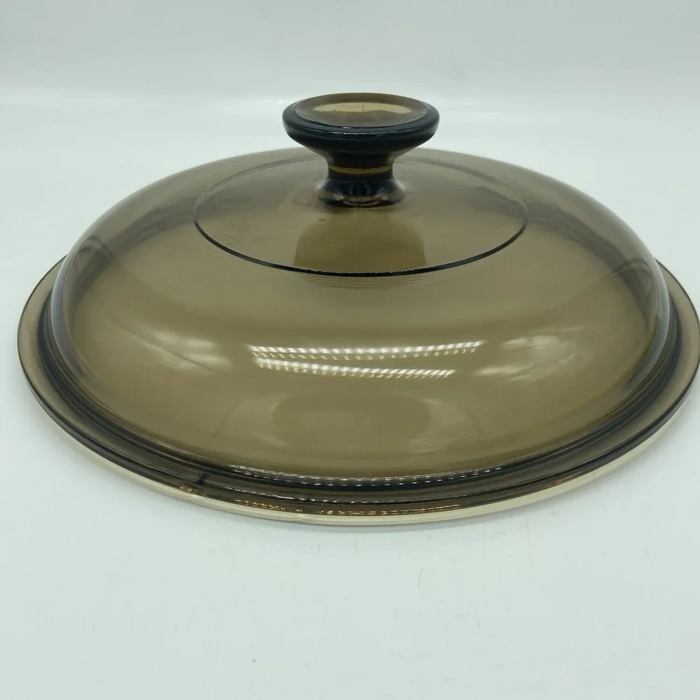 Pyrex Visions Amber Glass Casserole Replacement Lid  V-2.5-C 8.5
